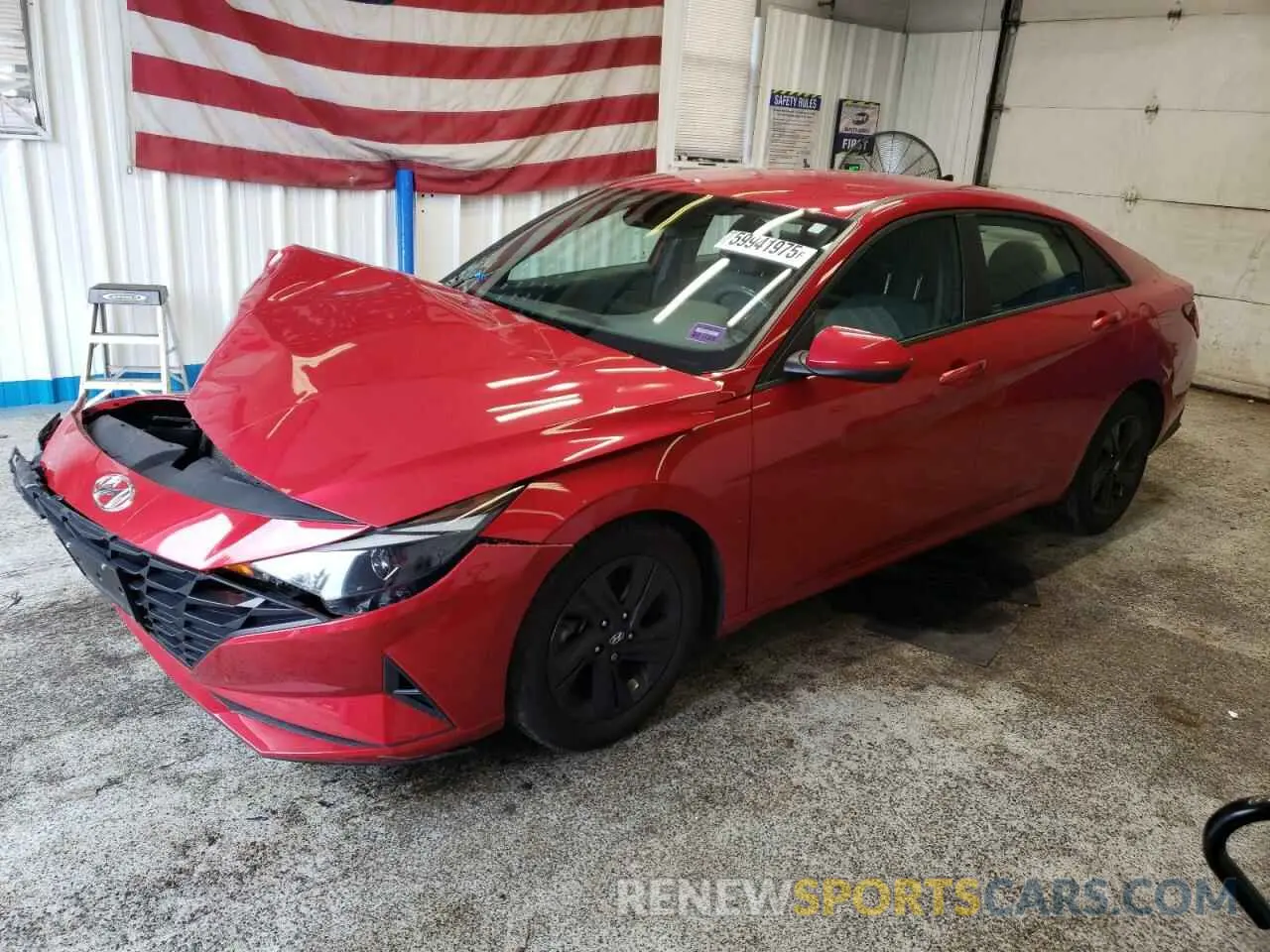 1 Photograph of a damaged car 5NPLS4AG8MH027806 HYUNDAI ELANTRA 2021