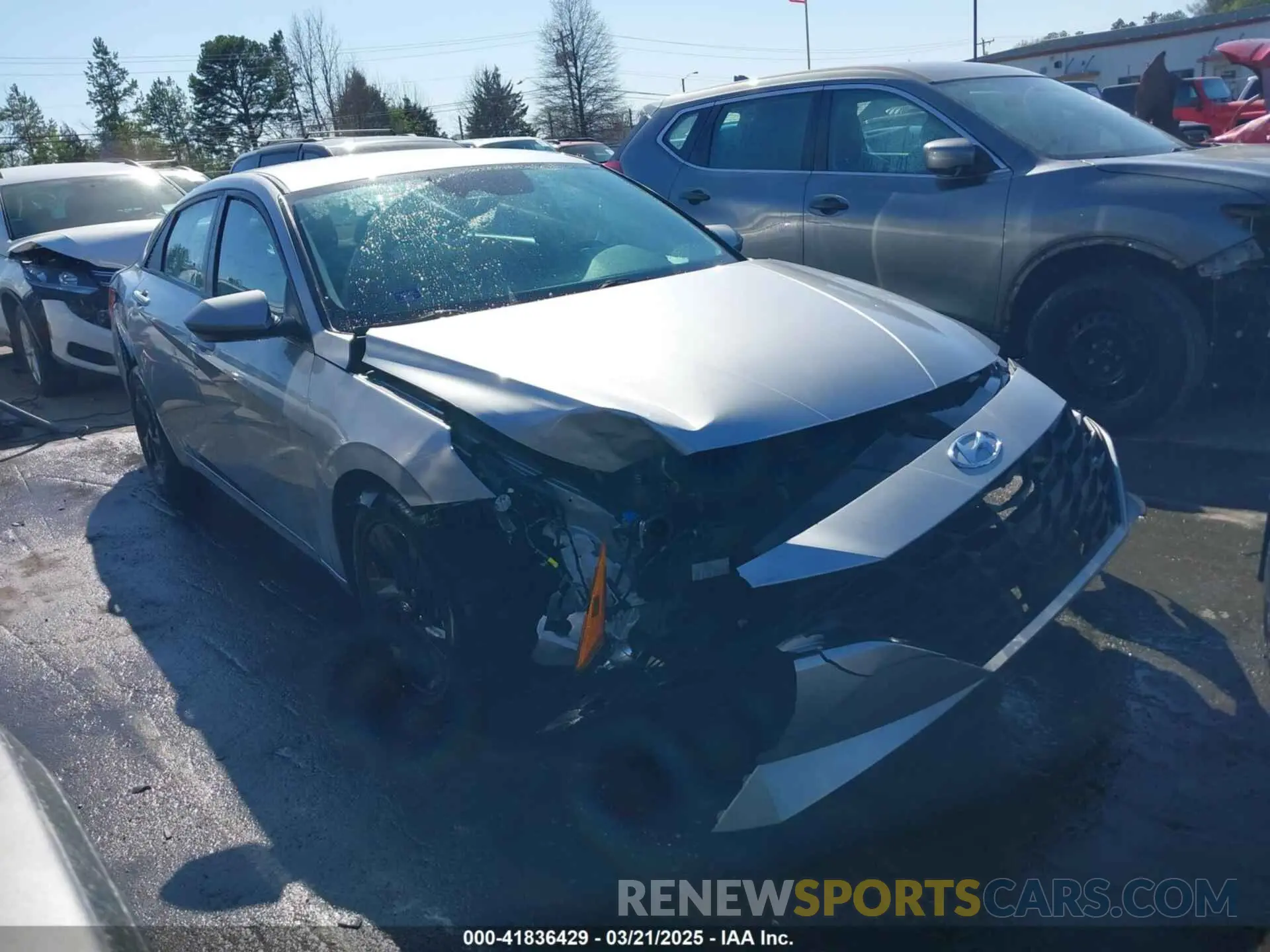 1 Photograph of a damaged car 5NPLS4AG8MH034125 HYUNDAI ELANTRA 2021