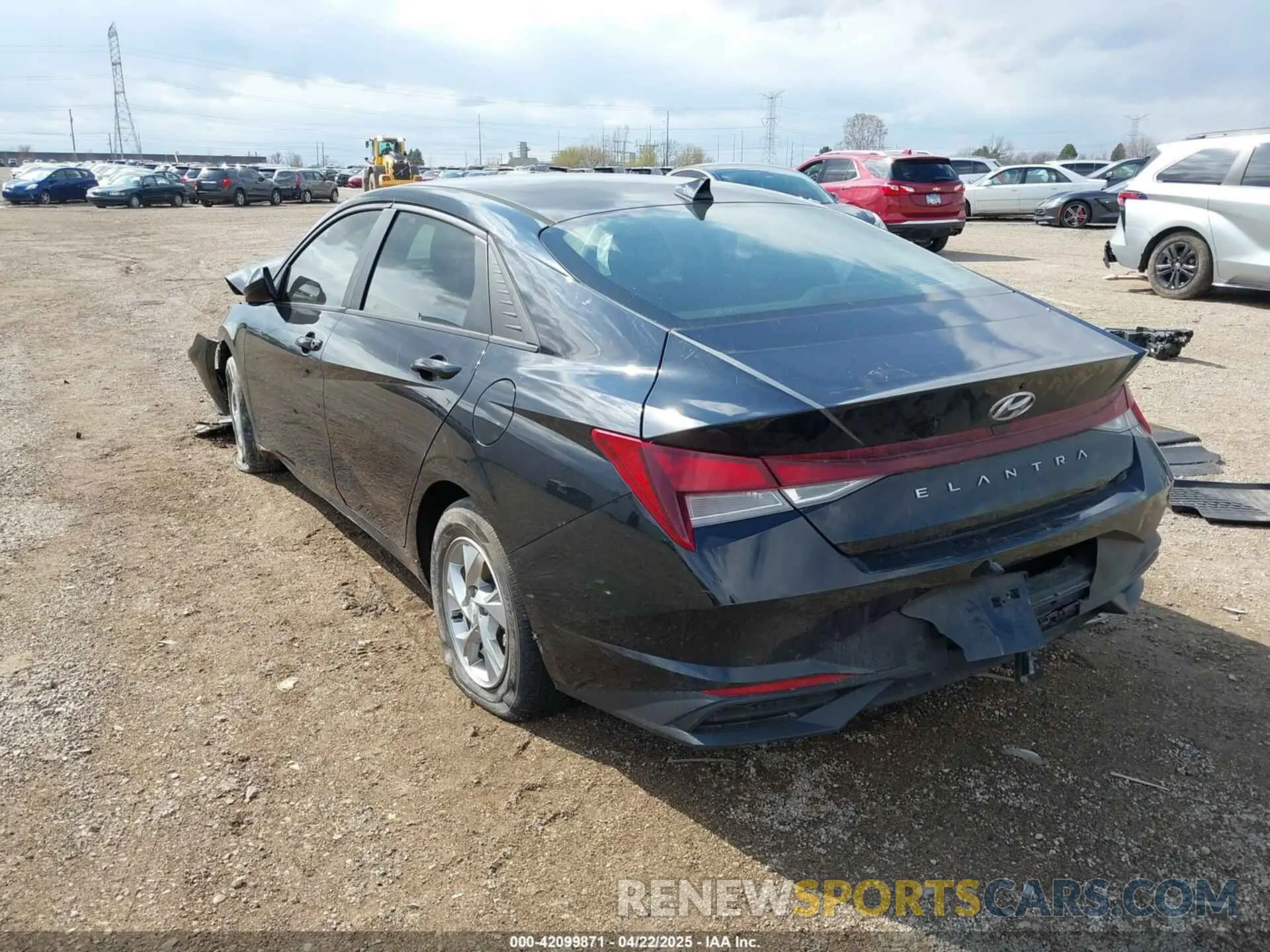 3 Photograph of a damaged car KMHLL4AG6MU072001 HYUNDAI ELANTRA 2021