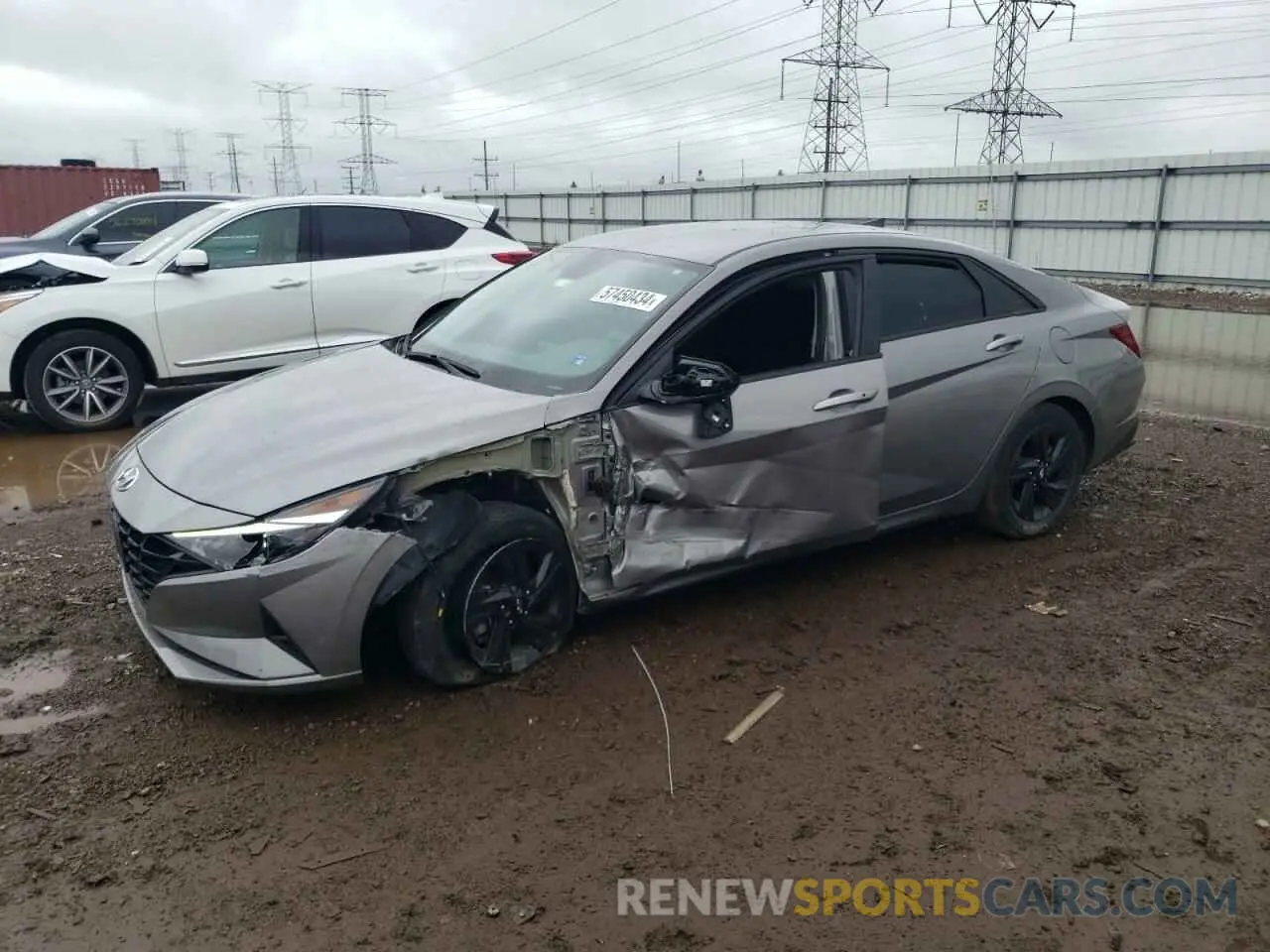 1 Photograph of a damaged car KMHLM4AG6MU070956 HYUNDAI ELANTRA 2021