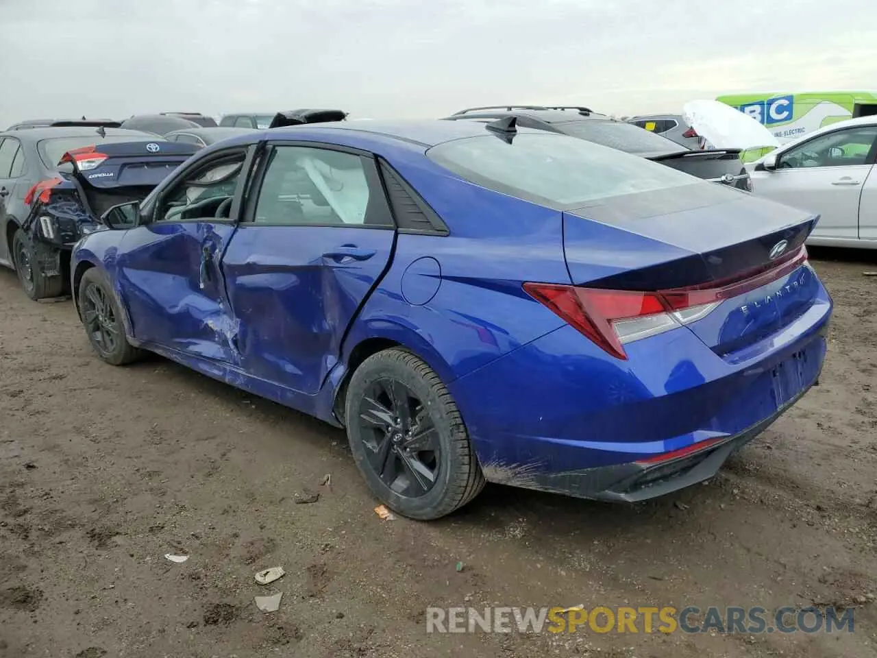 2 Photograph of a damaged car KMHLM4AG6MU070990 HYUNDAI ELANTRA 2021
