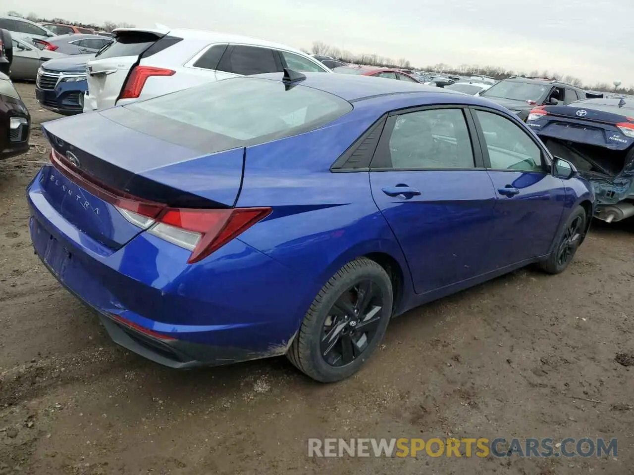 3 Photograph of a damaged car KMHLM4AG6MU070990 HYUNDAI ELANTRA 2021