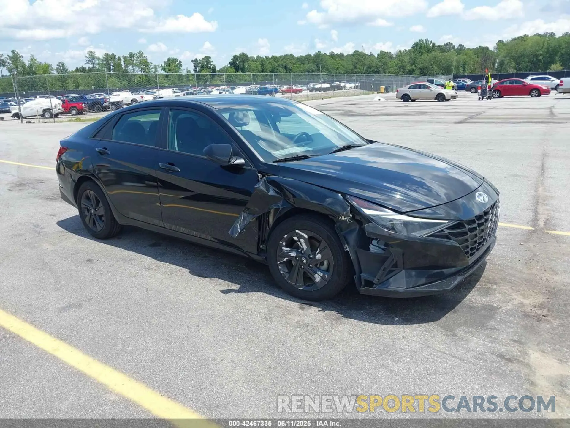 1 Photograph of a damaged car KMHLM4AG9MU091784 HYUNDAI ELANTRA 2021
