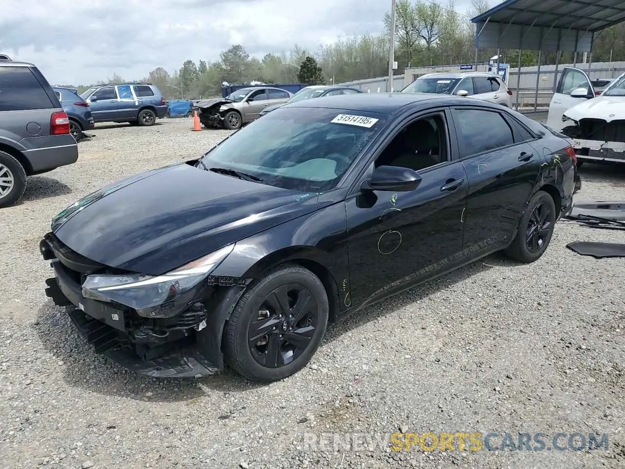 1 Photograph of a damaged car KMHLM4AGXMU147098 HYUNDAI ELANTRA 2021