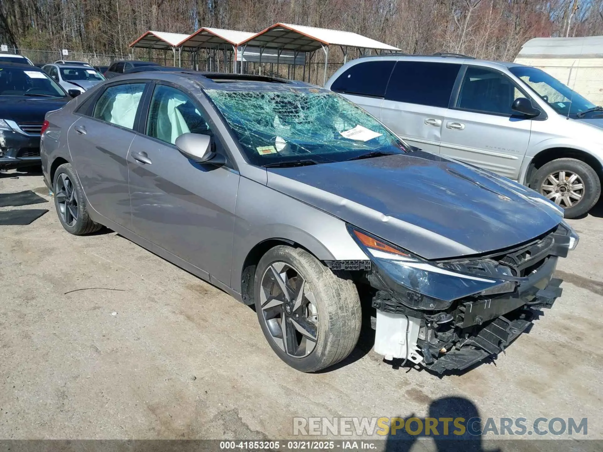 1 Photograph of a damaged car KMHLN4AG0MU155577 HYUNDAI ELANTRA 2021