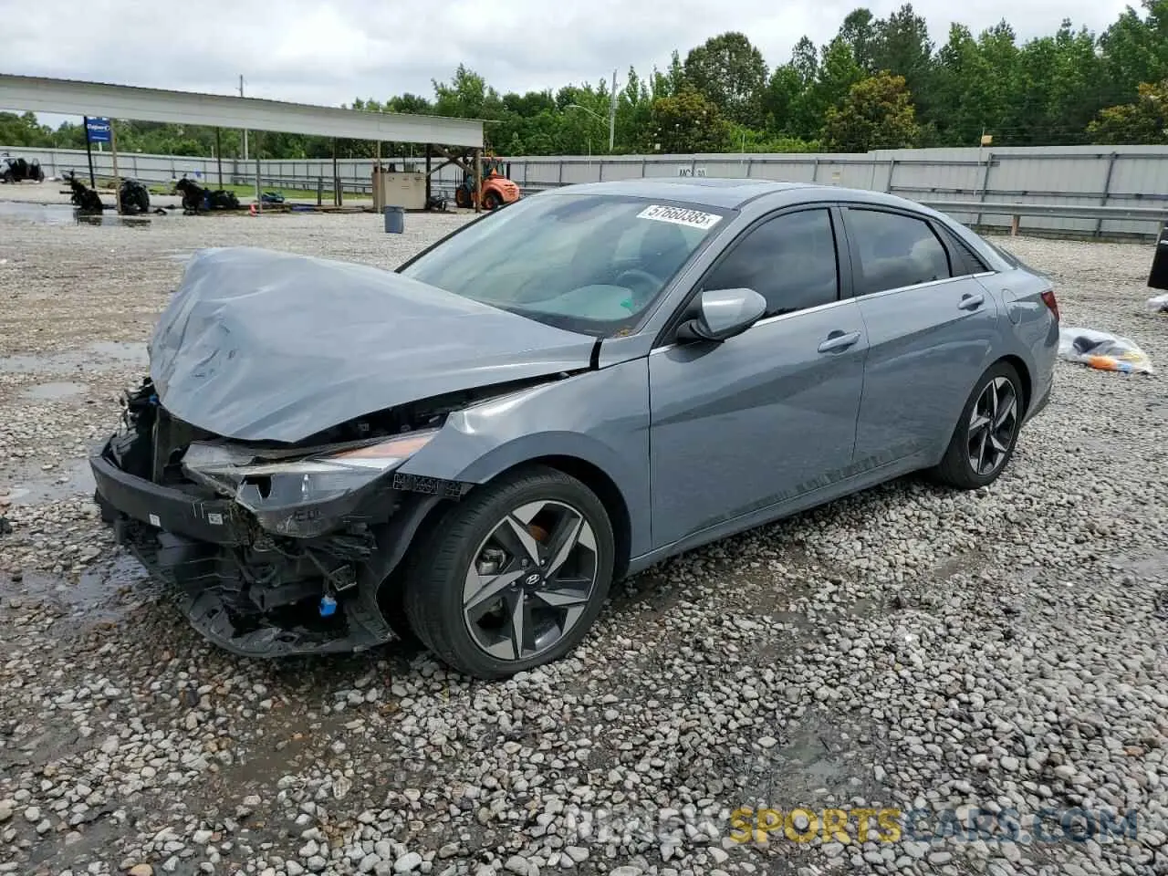 1 Photograph of a damaged car KMHLN4AG4MU128480 HYUNDAI ELANTRA 2021