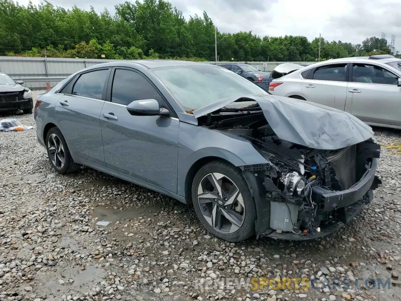 4 Photograph of a damaged car KMHLN4AG4MU128480 HYUNDAI ELANTRA 2021