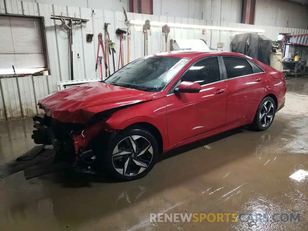 1 Photograph of a damaged car KMHLN4AG7MU090503 HYUNDAI ELANTRA 2021