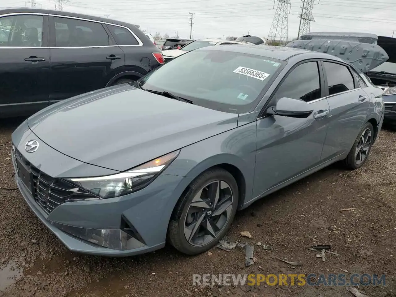 1 Photograph of a damaged car KMHLN4AJ8MU005471 HYUNDAI ELANTRA 2021