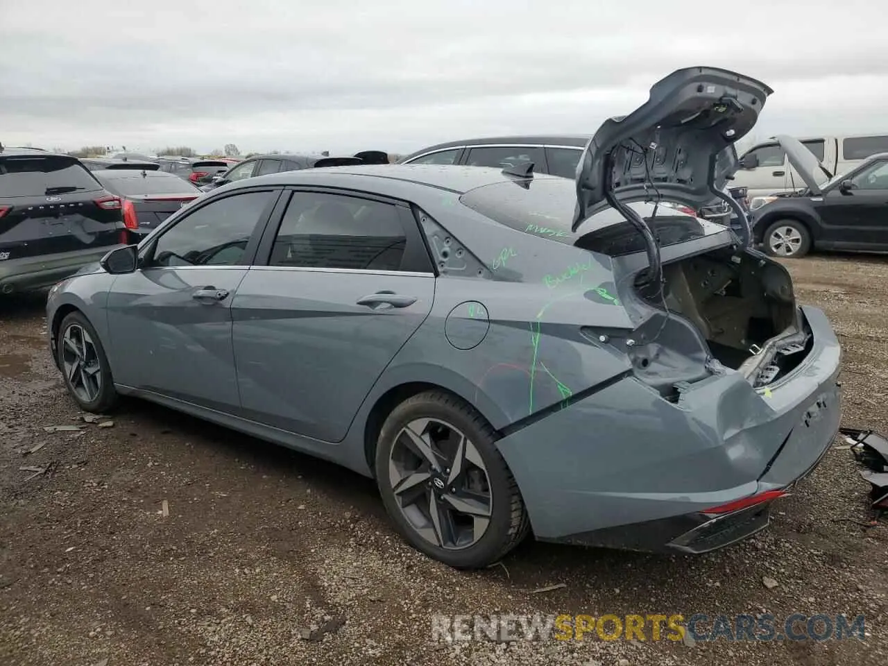 2 Photograph of a damaged car KMHLN4AJ8MU005471 HYUNDAI ELANTRA 2021