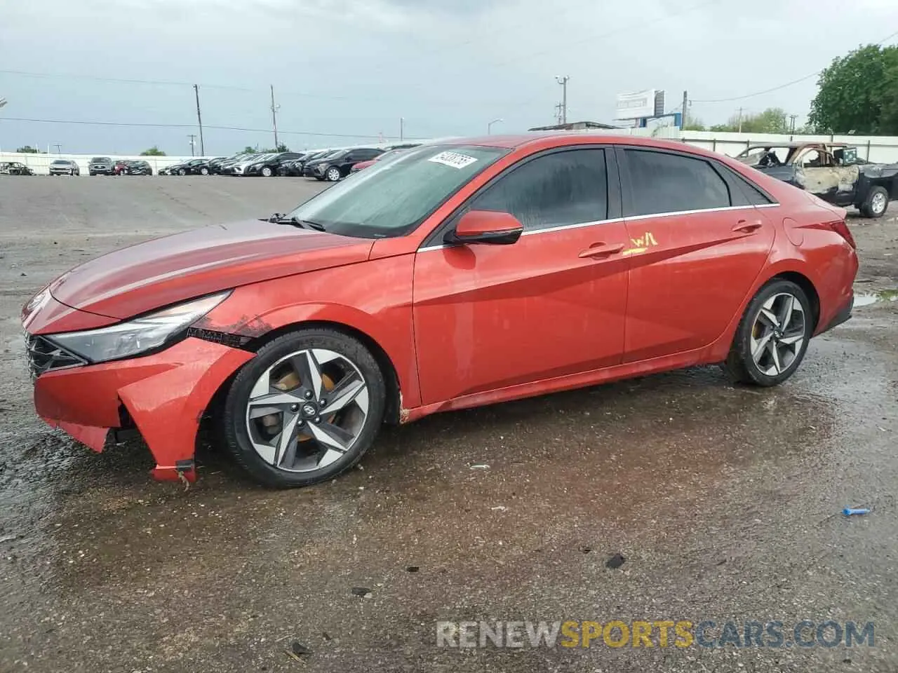 1 Photograph of a damaged car KMHLP4AG0MU139938 HYUNDAI ELANTRA 2021