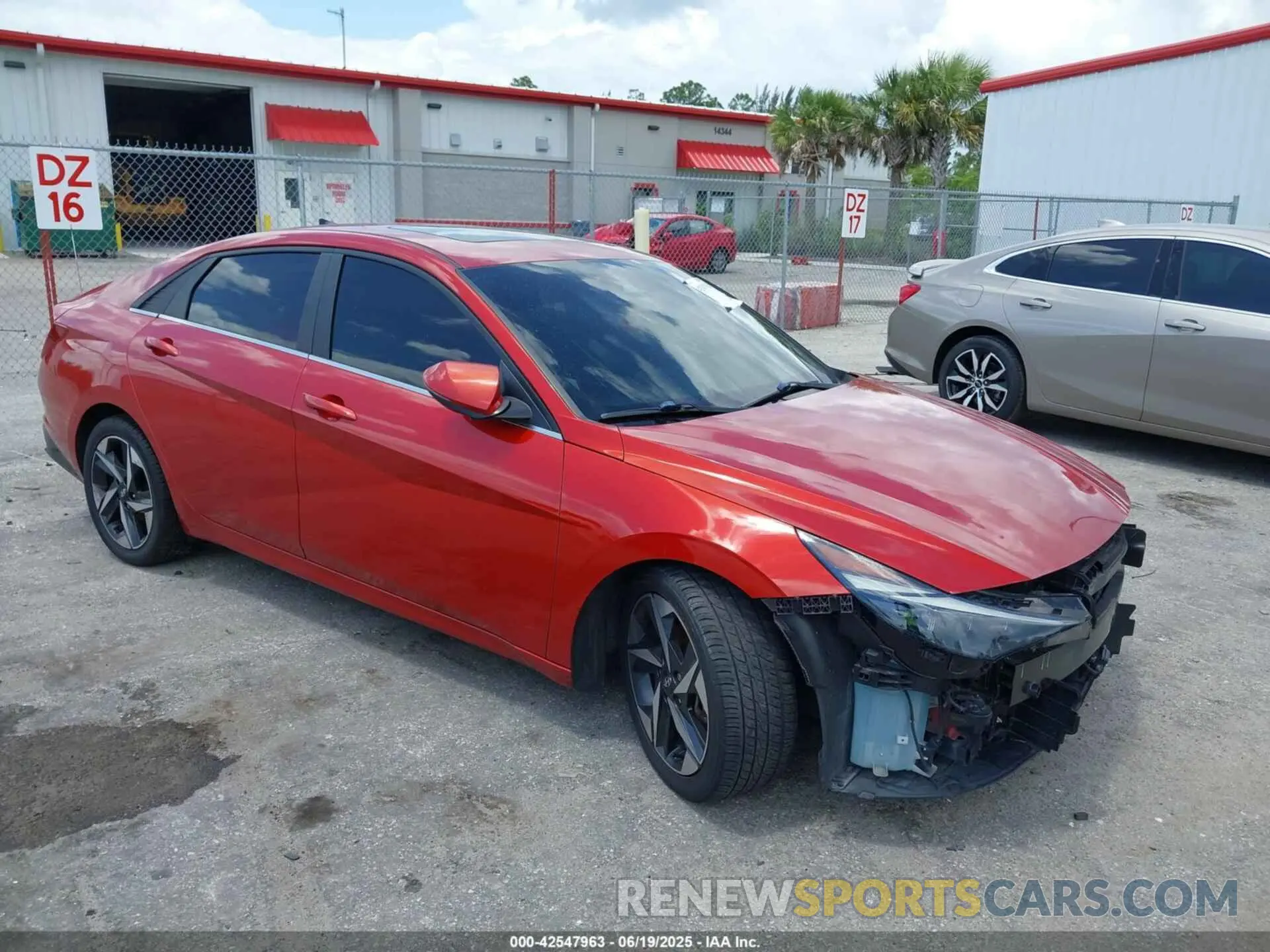 1 Photograph of a damaged car KMHLP4AG7MU138480 HYUNDAI ELANTRA 2021