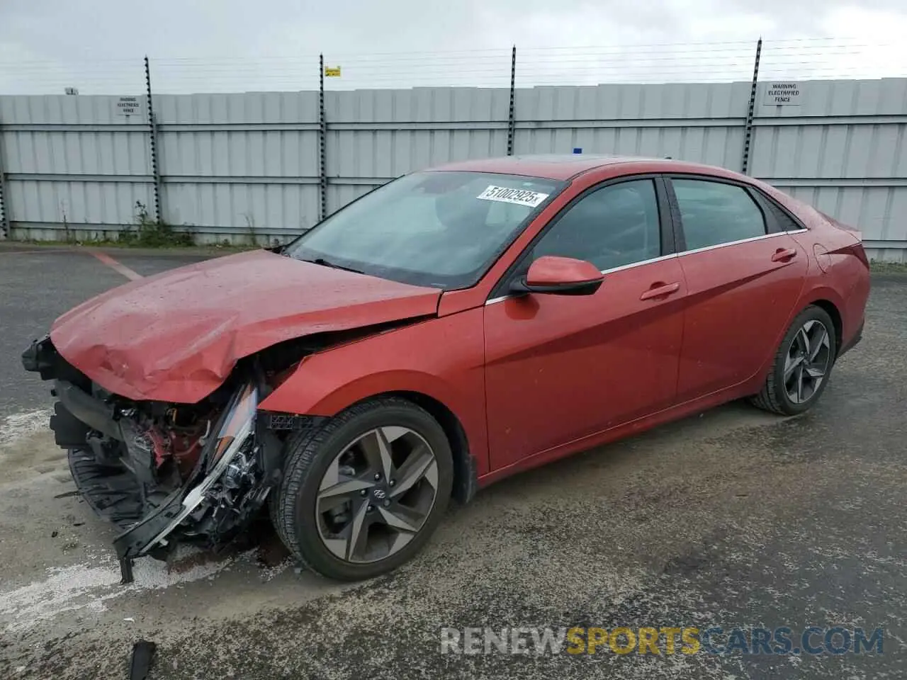 1 Photograph of a damaged car KMHLP4AG7MU156400 HYUNDAI ELANTRA 2021