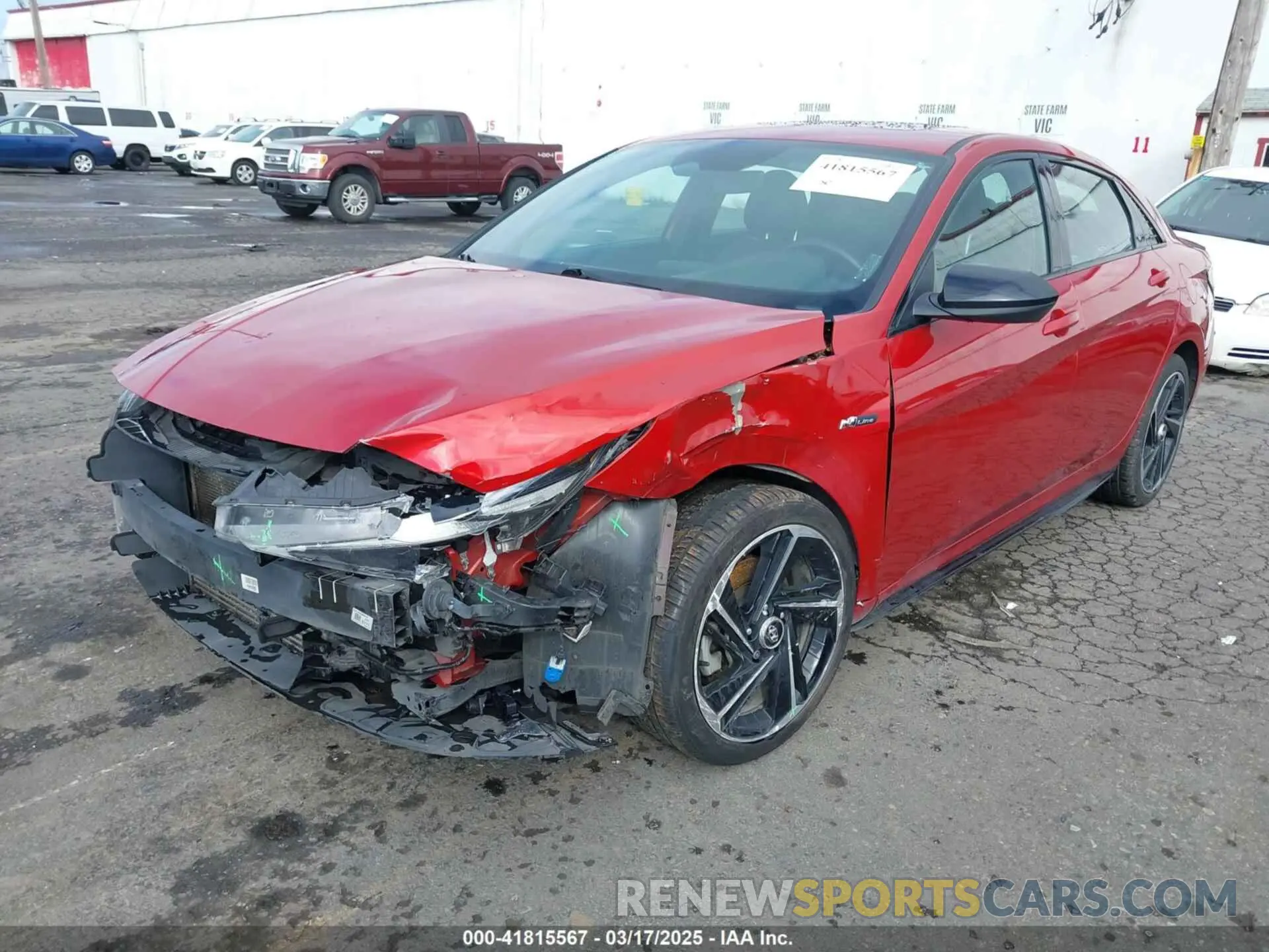2 Photograph of a damaged car KMHLR4AF5MU181801 HYUNDAI ELANTRA 2021