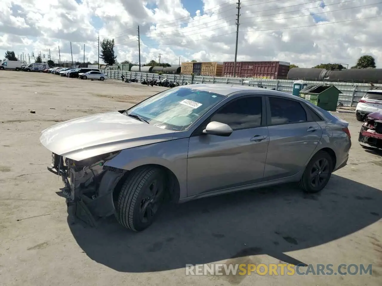 1 Photograph of a damaged car KMHLS4AG0MU126945 HYUNDAI ELANTRA 2021