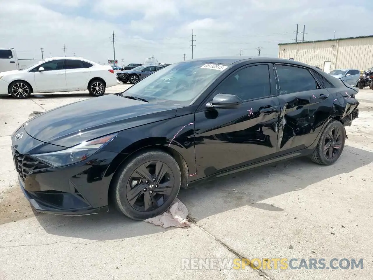 1 Photograph of a damaged car KMHLS4AG7MU125534 HYUNDAI ELANTRA 2021