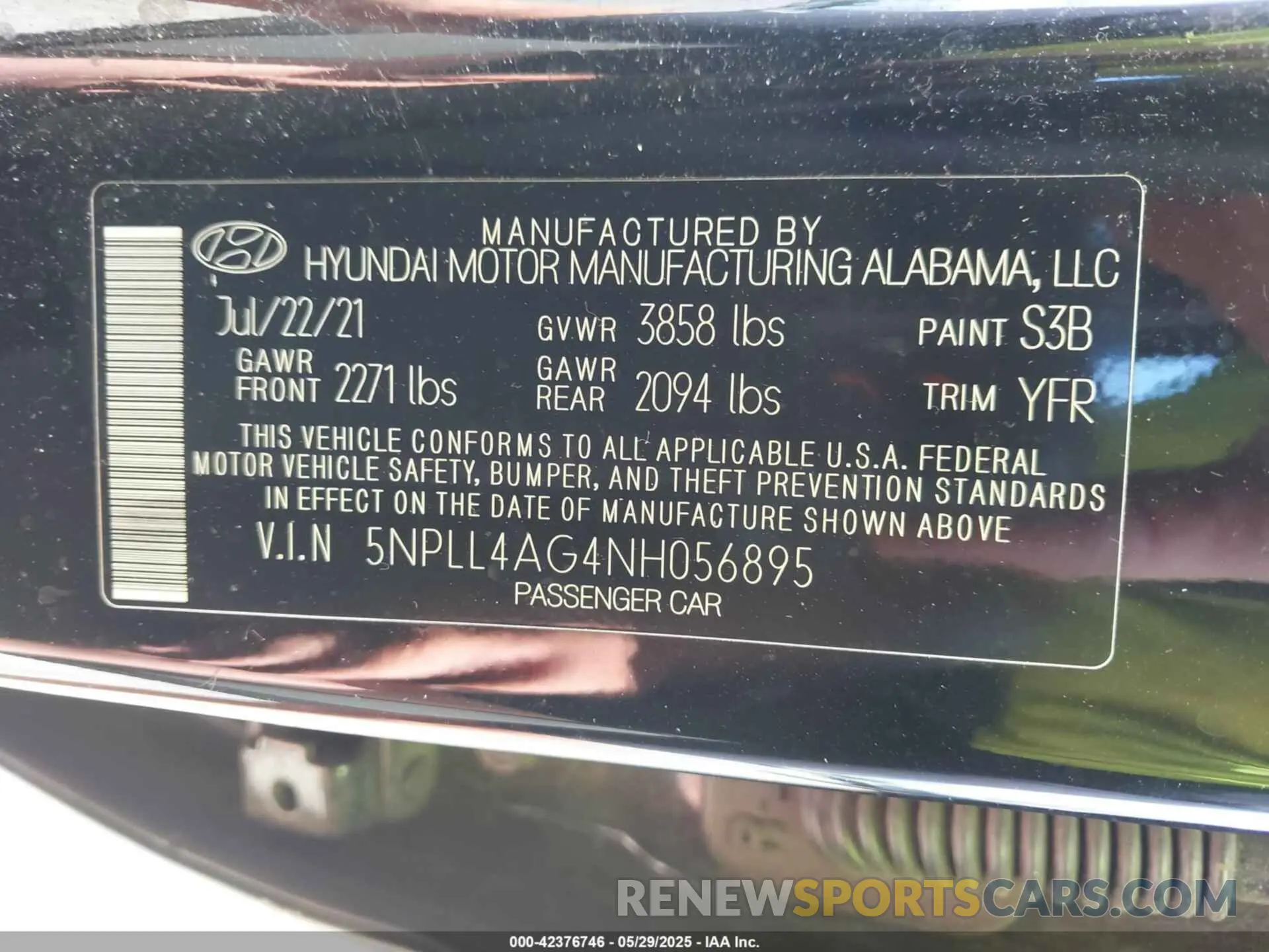 9 Photograph of a damaged car 5NPLL4AG4NH056895 HYUNDAI ELANTRA 2022