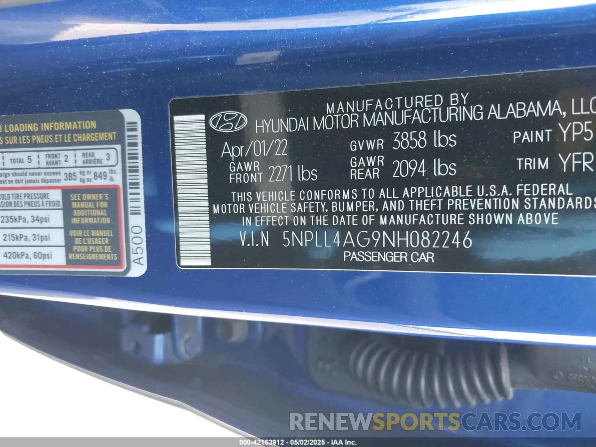 9 Photograph of a damaged car 5NPLL4AG9NH082246 HYUNDAI ELANTRA 2022