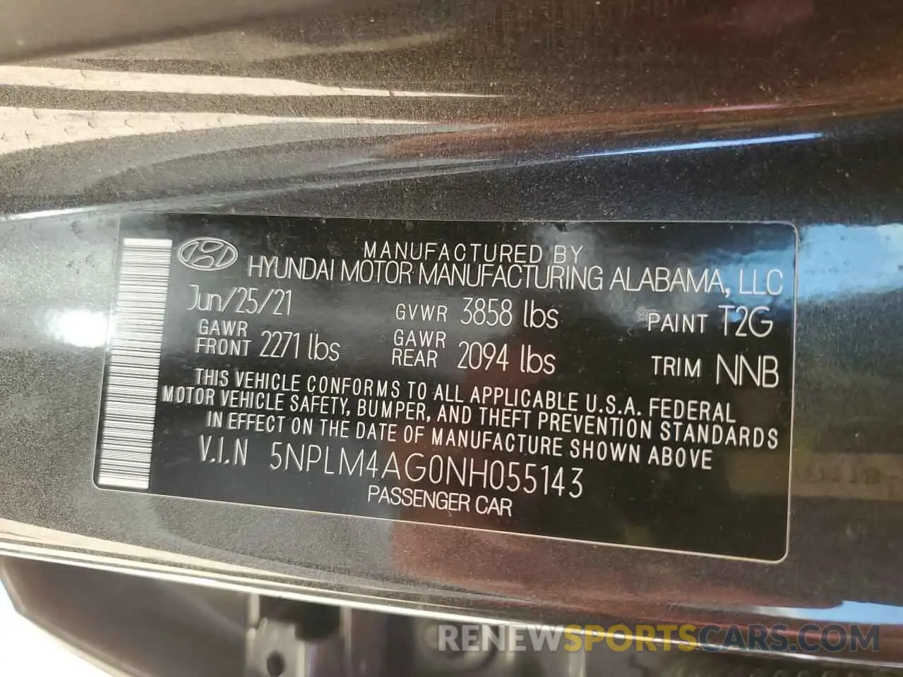 13 Photograph of a damaged car 5NPLM4AG0NH055143 HYUNDAI ELANTRA 2022