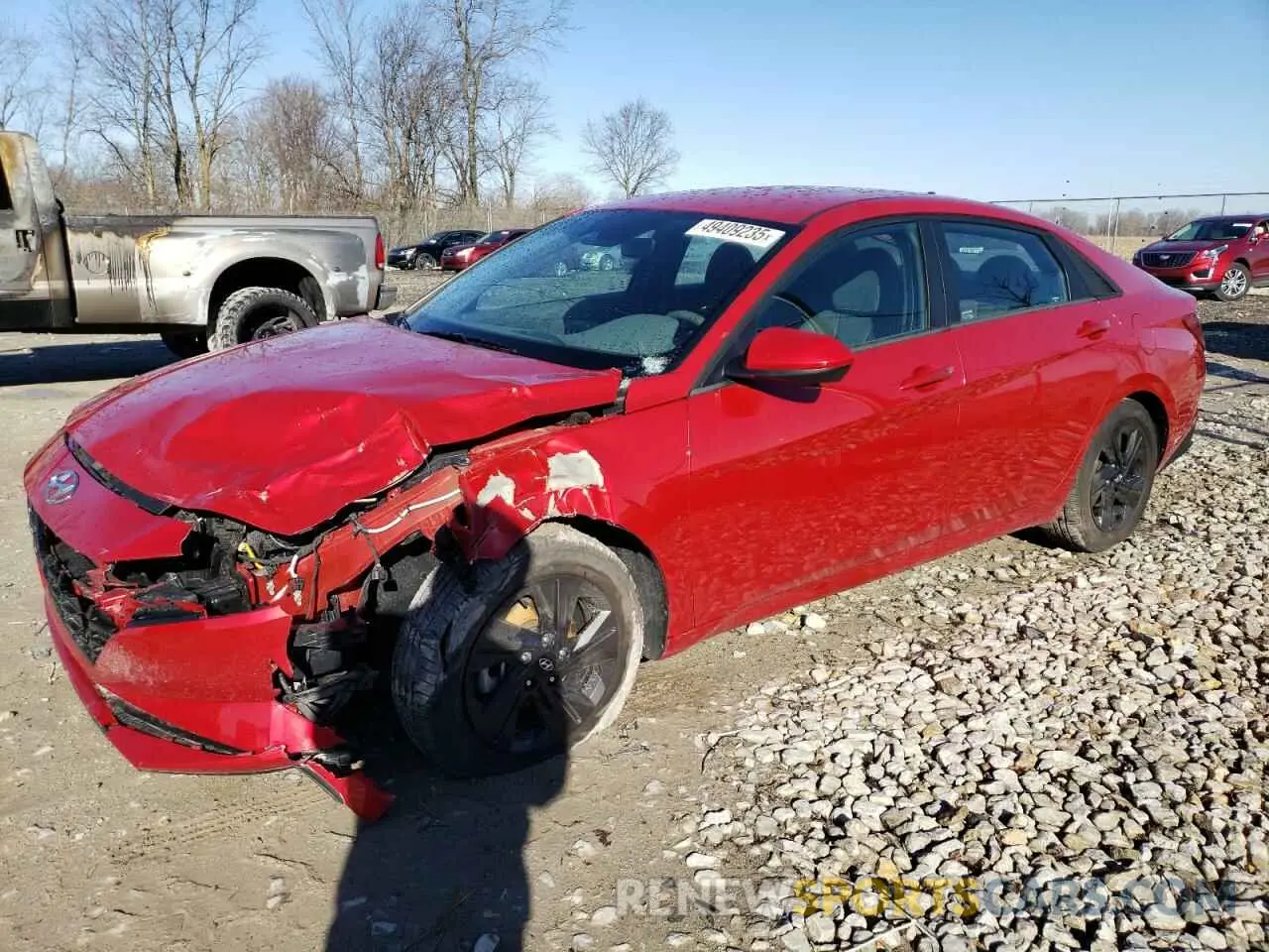 1 Photograph of a damaged car 5NPLM4AG3NH054651 HYUNDAI ELANTRA 2022