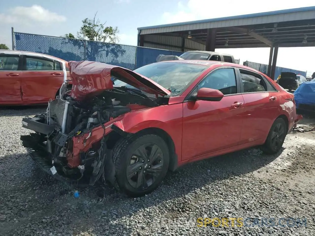 1 Photograph of a damaged car 5NPLM4AG3NH070249 HYUNDAI ELANTRA 2022
