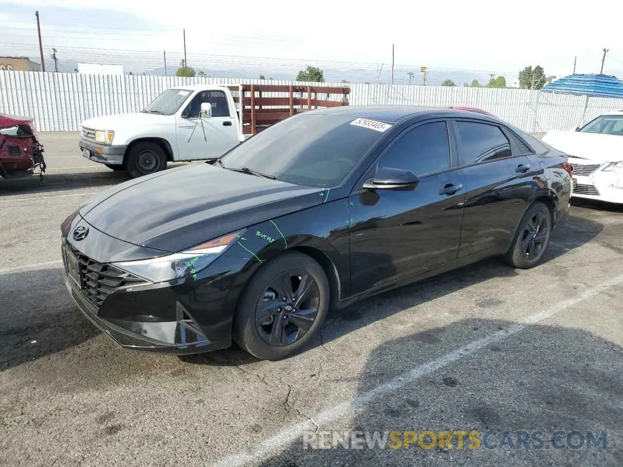 1 Photograph of a damaged car 5NPLM4AG3NH079453 HYUNDAI ELANTRA 2022