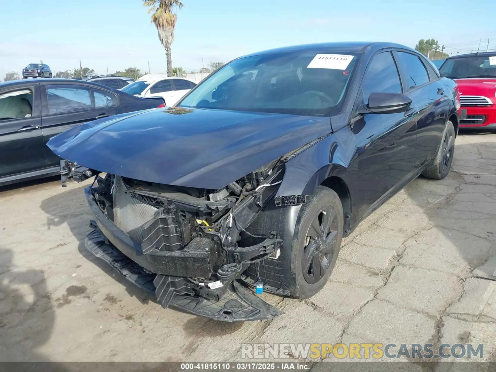 2 Photograph of a damaged car 5NPLM4AG4NH071278 HYUNDAI ELANTRA 2022
