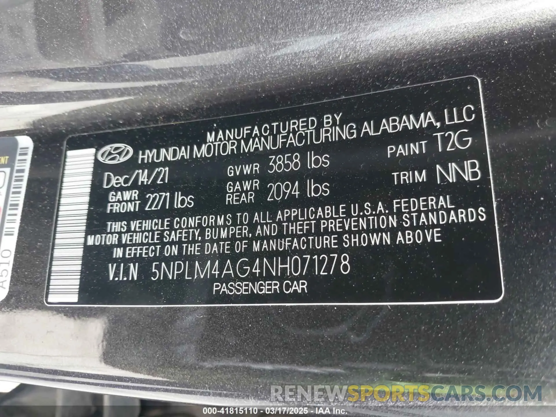 9 Photograph of a damaged car 5NPLM4AG4NH071278 HYUNDAI ELANTRA 2022