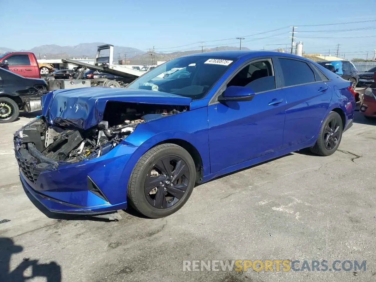 1 Photograph of a damaged car 5NPLM4AG5NH085920 HYUNDAI ELANTRA 2022