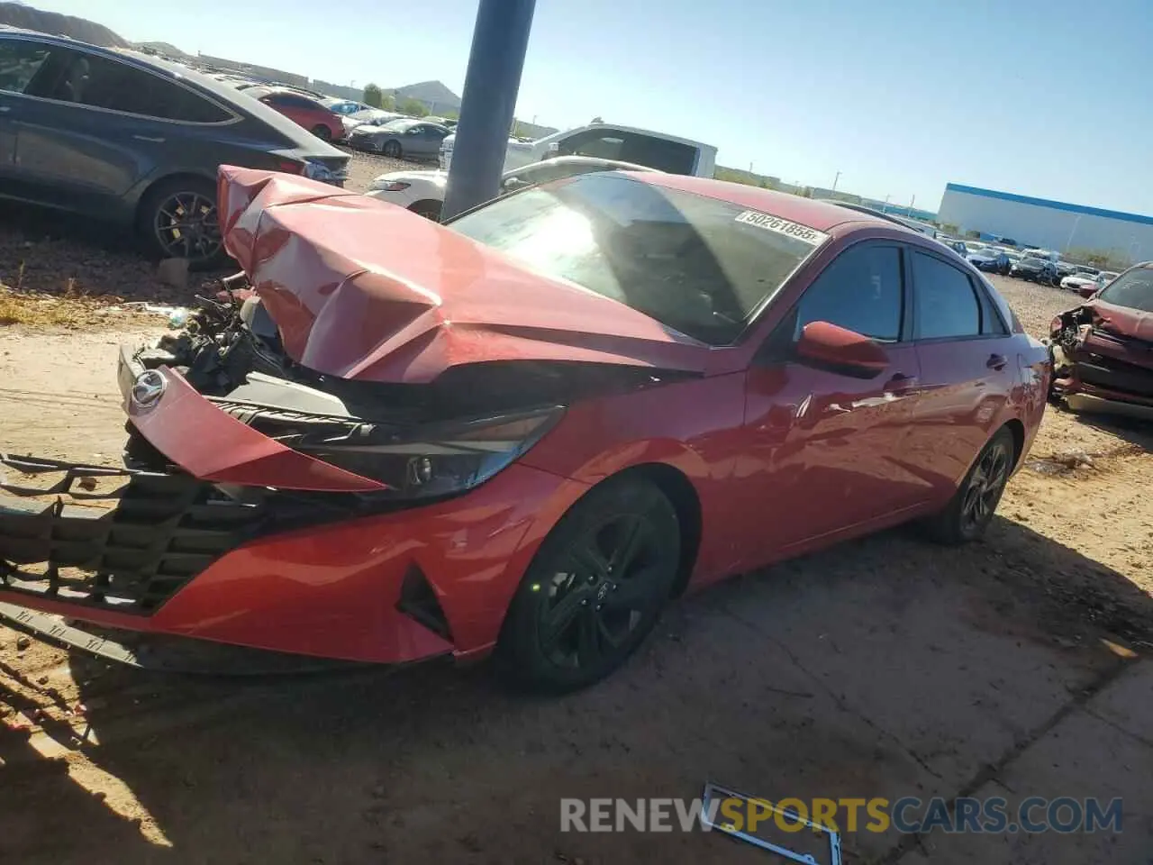 1 Photograph of a damaged car 5NPLM4AG6NH081102 HYUNDAI ELANTRA 2022