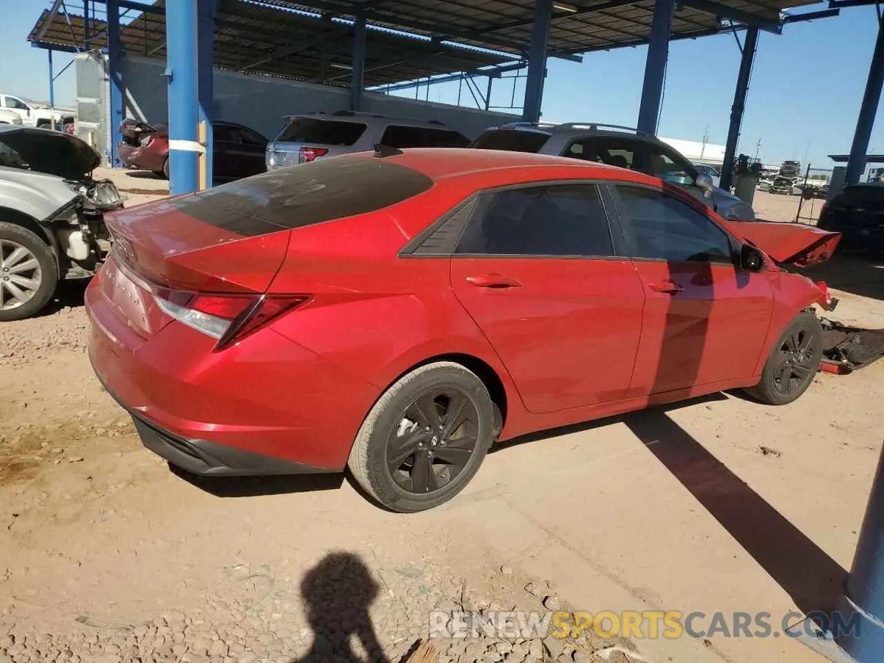 3 Photograph of a damaged car 5NPLM4AG6NH081102 HYUNDAI ELANTRA 2022