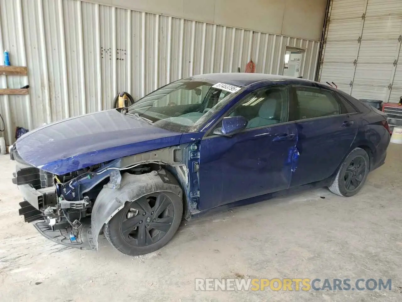 1 Photograph of a damaged car 5NPLM4AG8NH086088 HYUNDAI ELANTRA 2022