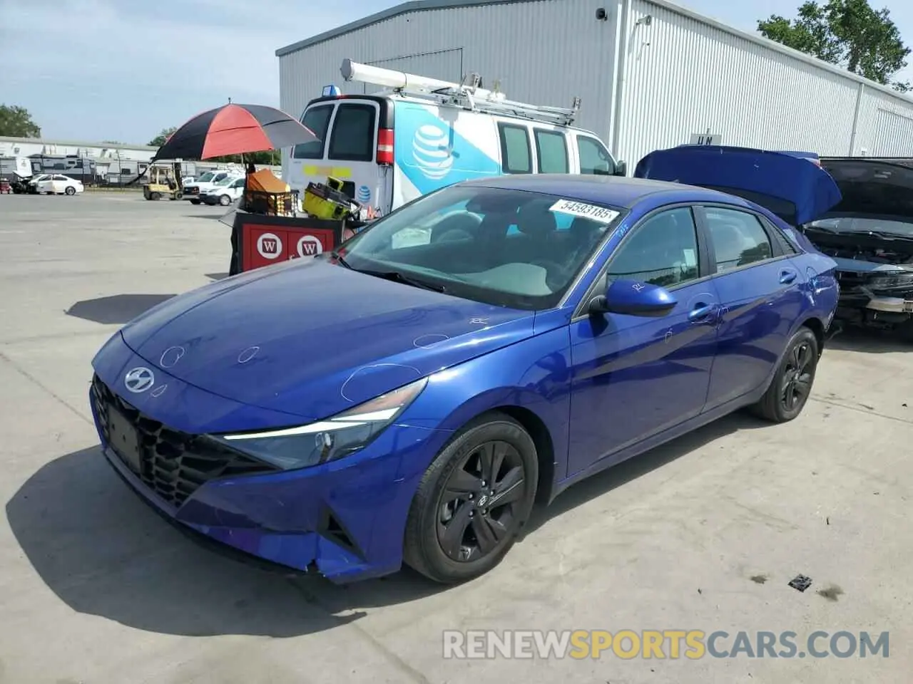 1 Photograph of a damaged car 5NPLM4AGXNH077442 HYUNDAI ELANTRA 2022