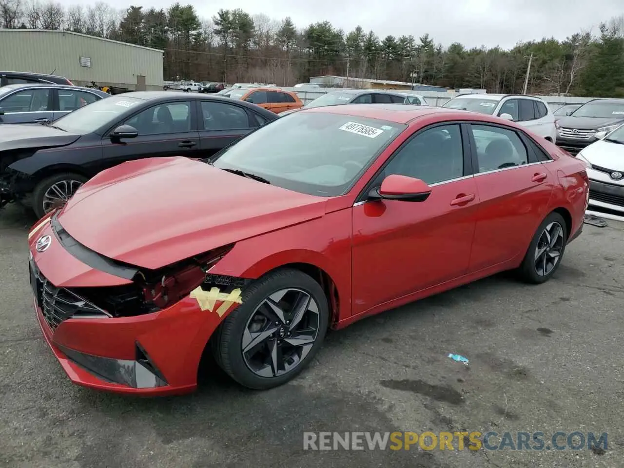 1 Photograph of a damaged car 5NPLN4AG3NH073519 HYUNDAI ELANTRA 2022