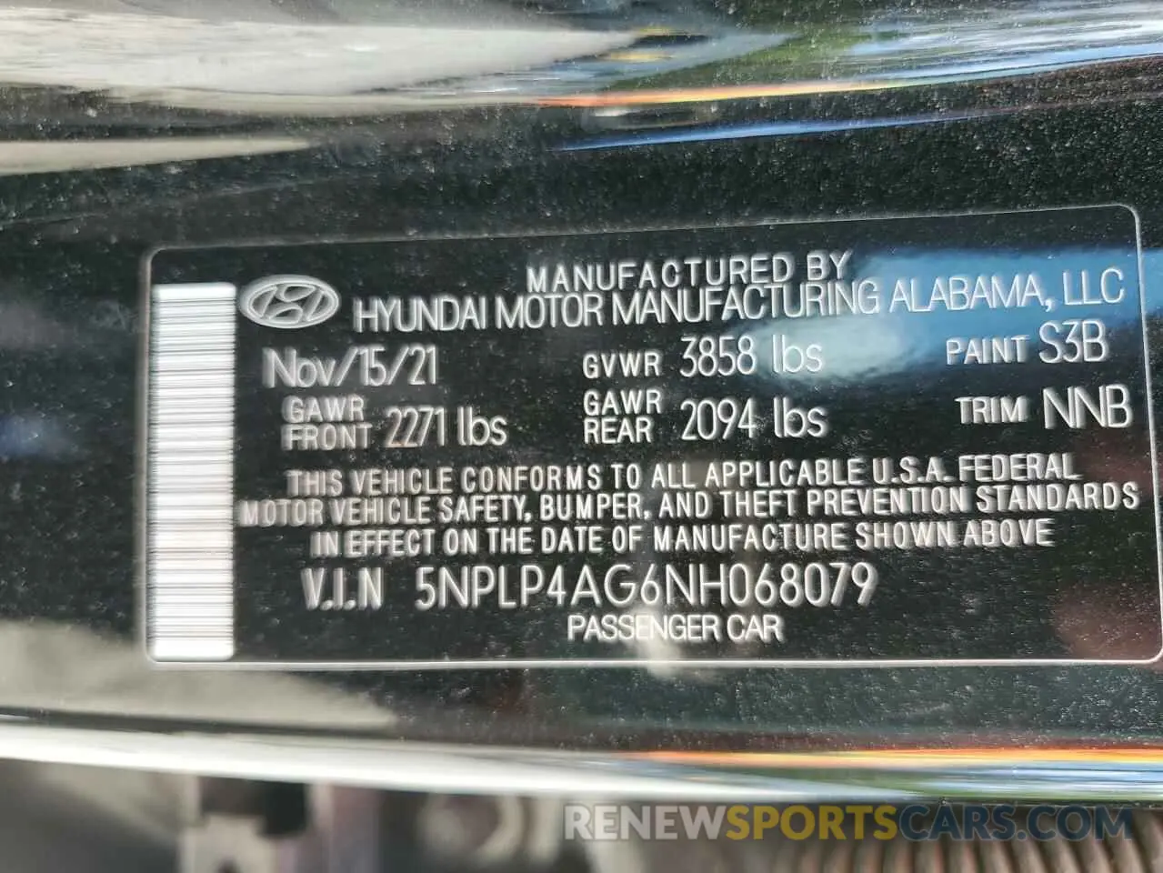 12 Photograph of a damaged car 5NPLP4AG6NH068079 HYUNDAI ELANTRA 2022