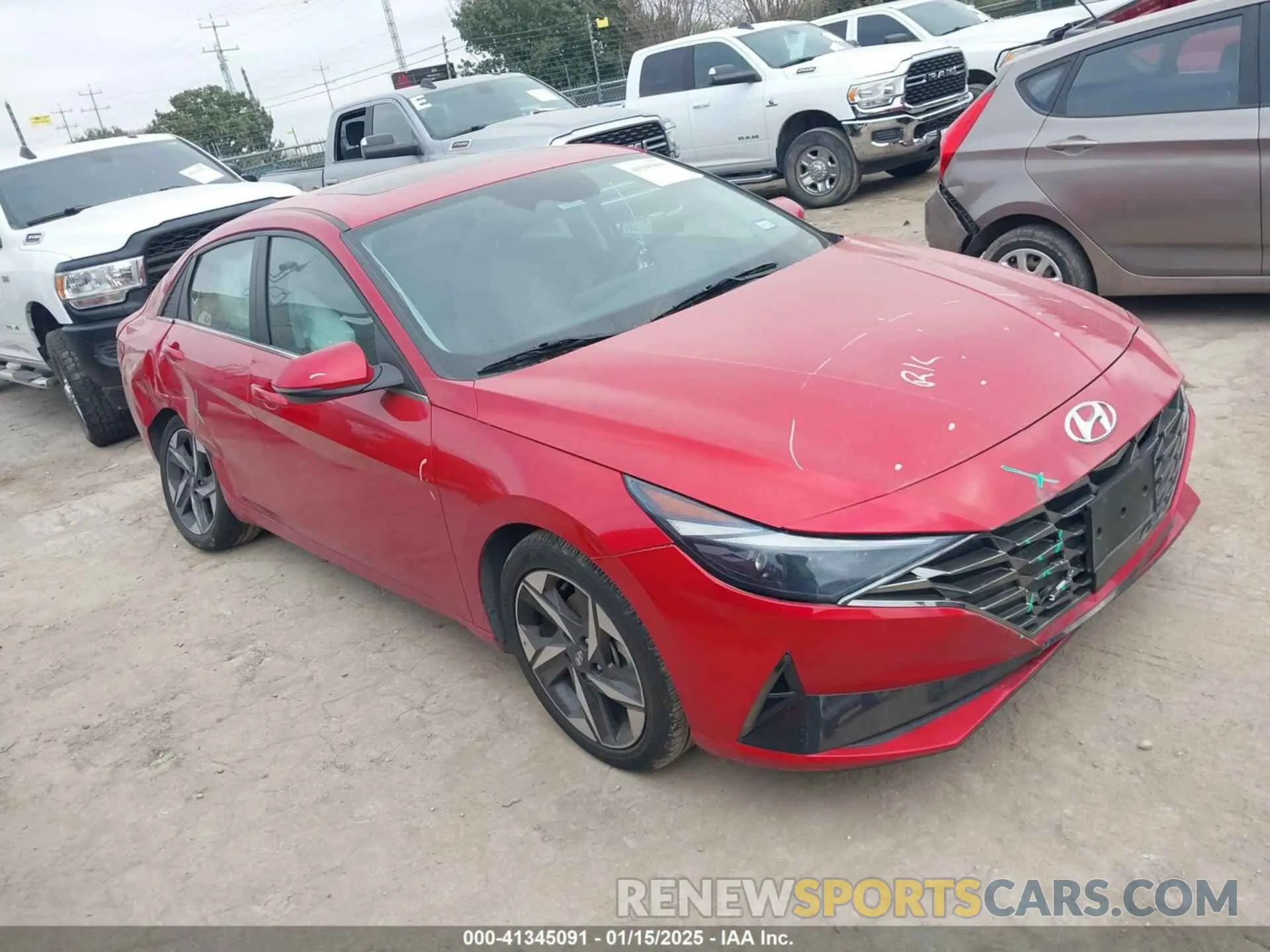 1 Photograph of a damaged car 5NPLP4AG7NH076157 HYUNDAI ELANTRA 2022