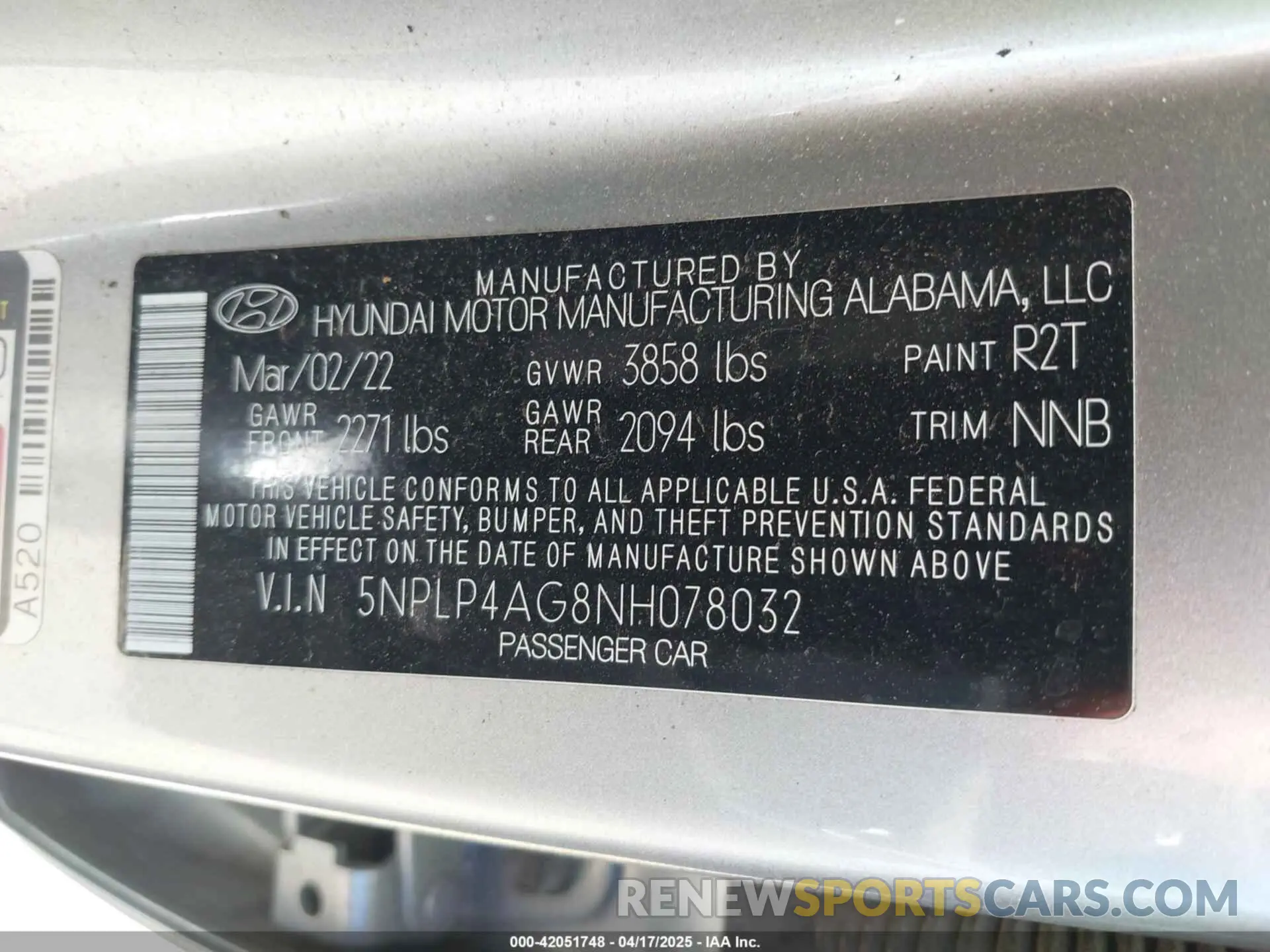 9 Photograph of a damaged car 5NPLP4AG8NH078032 HYUNDAI ELANTRA 2022
