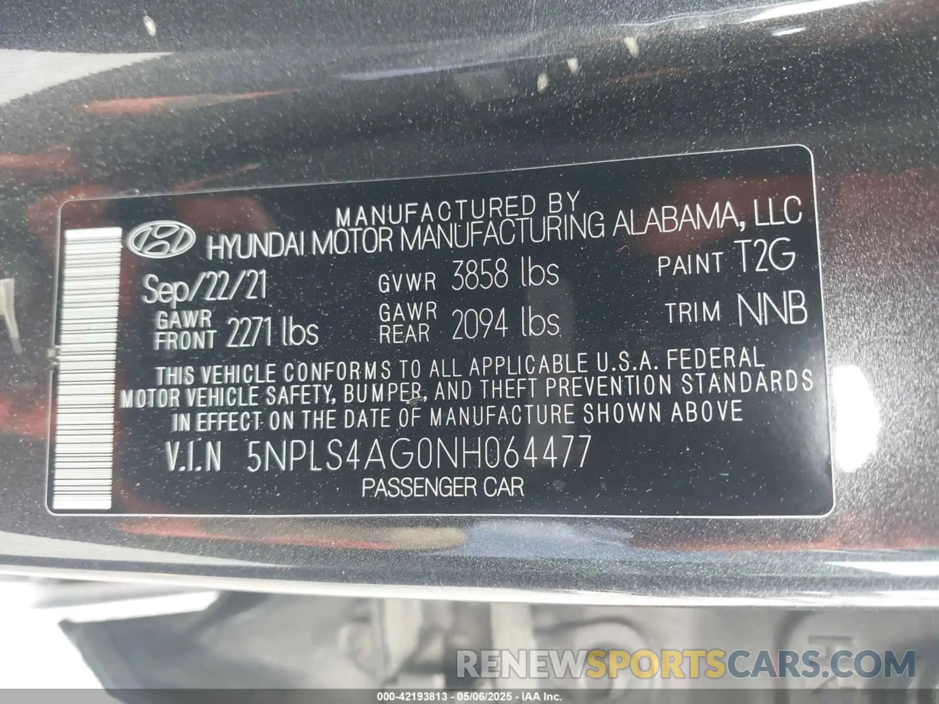 9 Photograph of a damaged car 5NPLS4AG0NH064477 HYUNDAI ELANTRA 2022