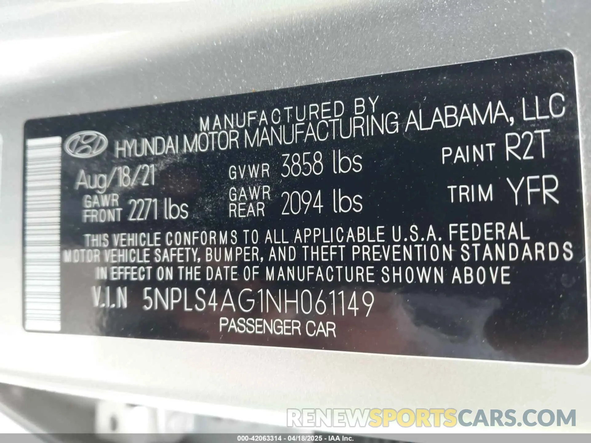 9 Photograph of a damaged car 5NPLS4AG1NH061149 HYUNDAI ELANTRA 2022