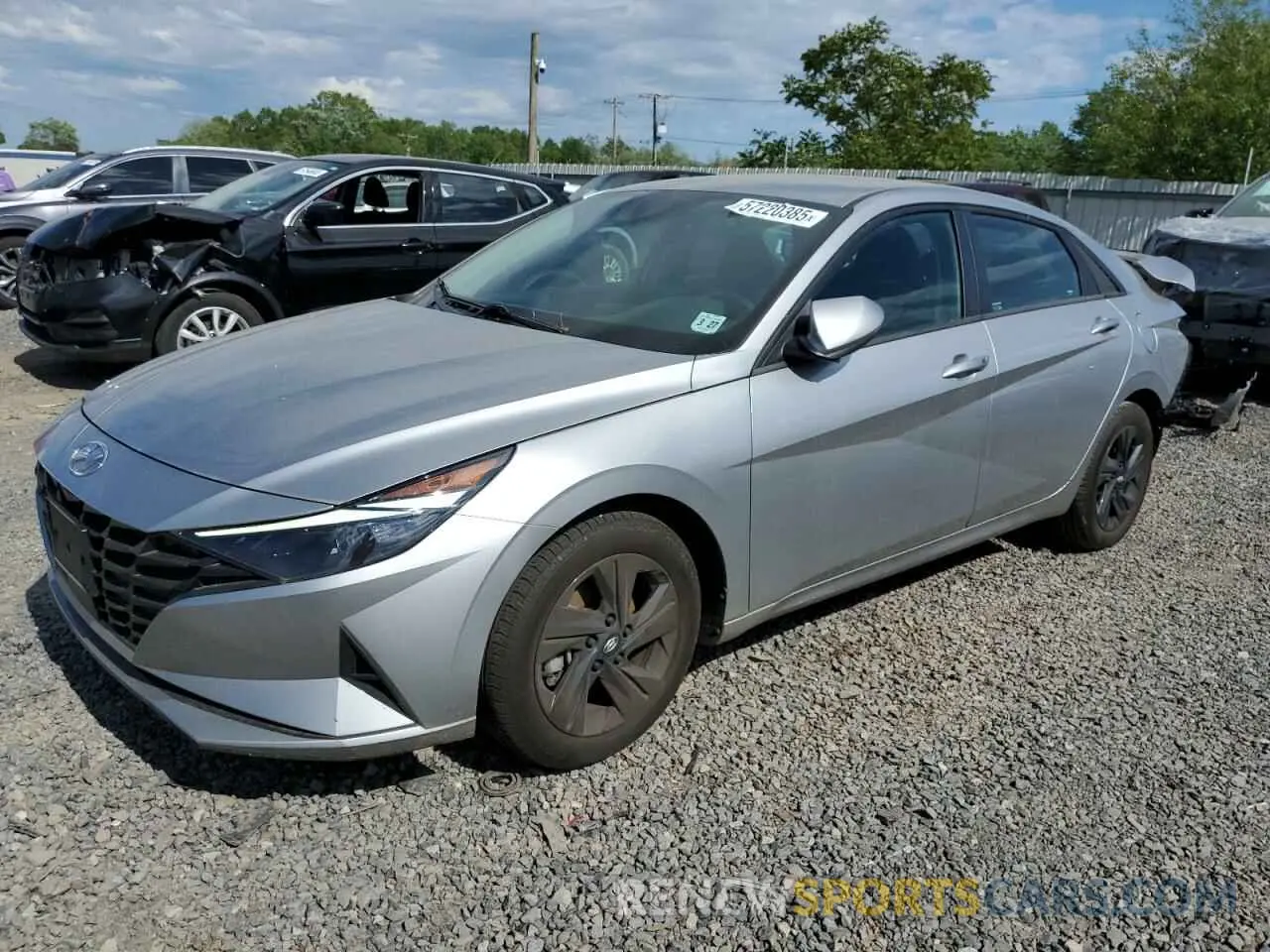 1 Photograph of a damaged car 5NPLS4AG9NH076644 HYUNDAI ELANTRA 2022