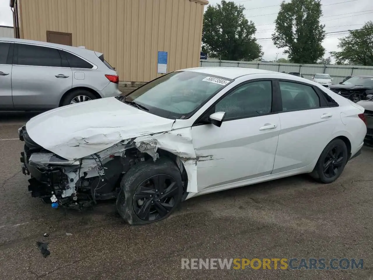 1 Photograph of a damaged car 5NPLS4AGXNH066804 HYUNDAI ELANTRA 2022