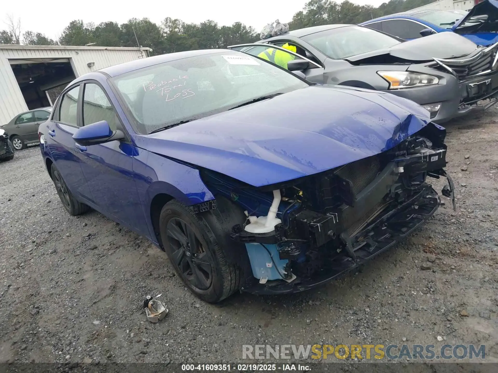 1 Photograph of a damaged car KMHLM4AG2NU348253 HYUNDAI ELANTRA 2022