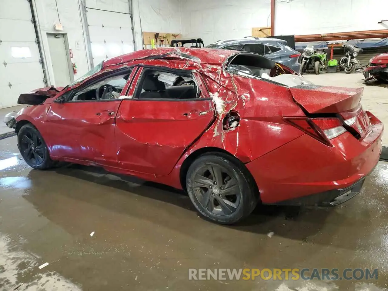 2 Photograph of a damaged car KMHLM4AG5NU350241 HYUNDAI ELANTRA 2022