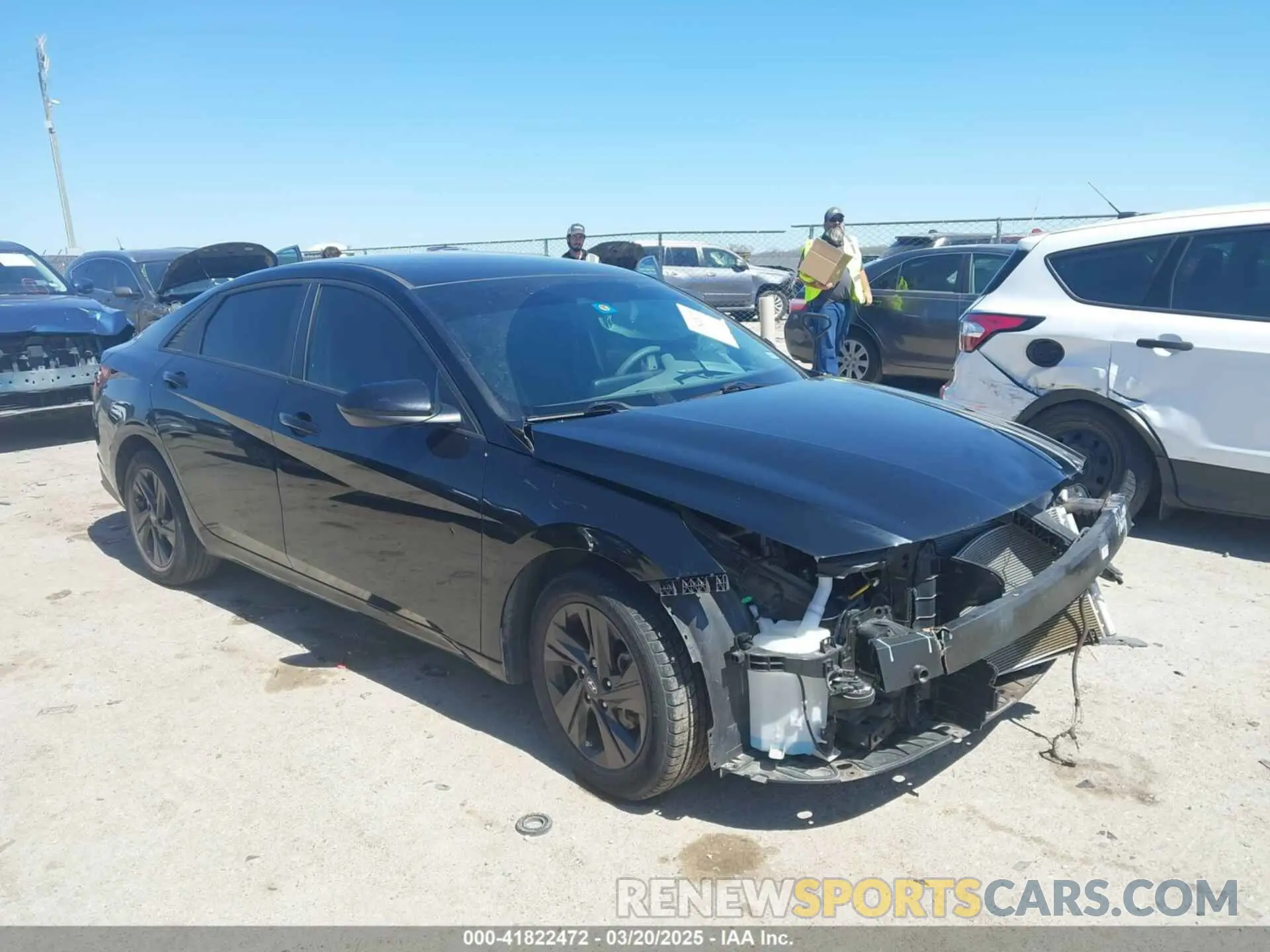 1 Photograph of a damaged car KMHLM4AG6NU224633 HYUNDAI ELANTRA 2022
