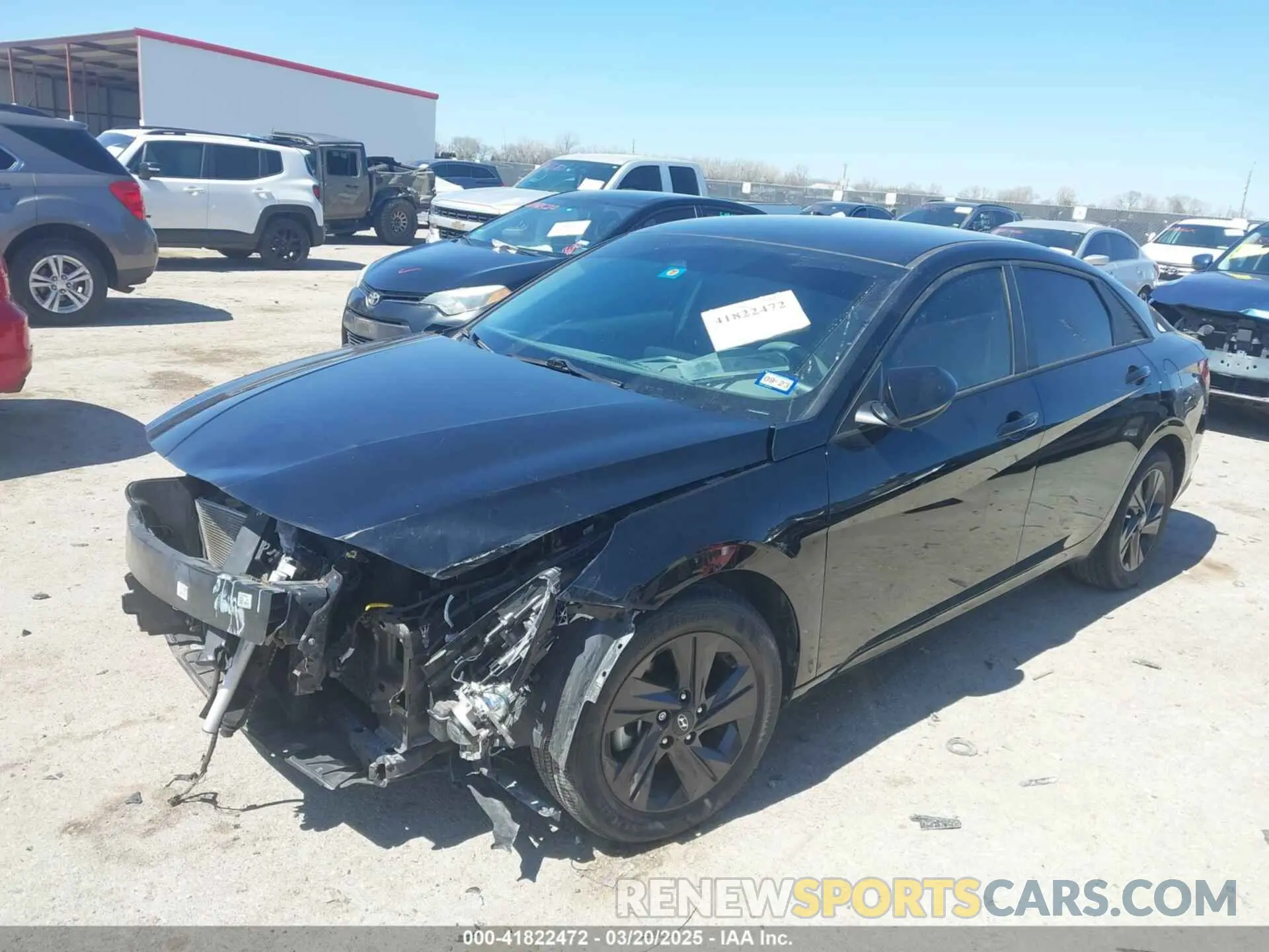 2 Photograph of a damaged car KMHLM4AG6NU224633 HYUNDAI ELANTRA 2022