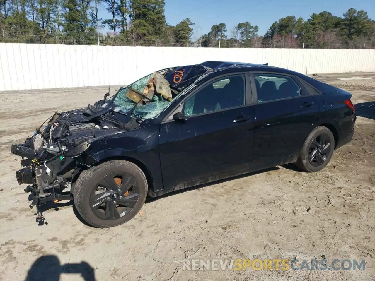 1 Photograph of a damaged car KMHLM4AG6NU297128 HYUNDAI ELANTRA 2022
