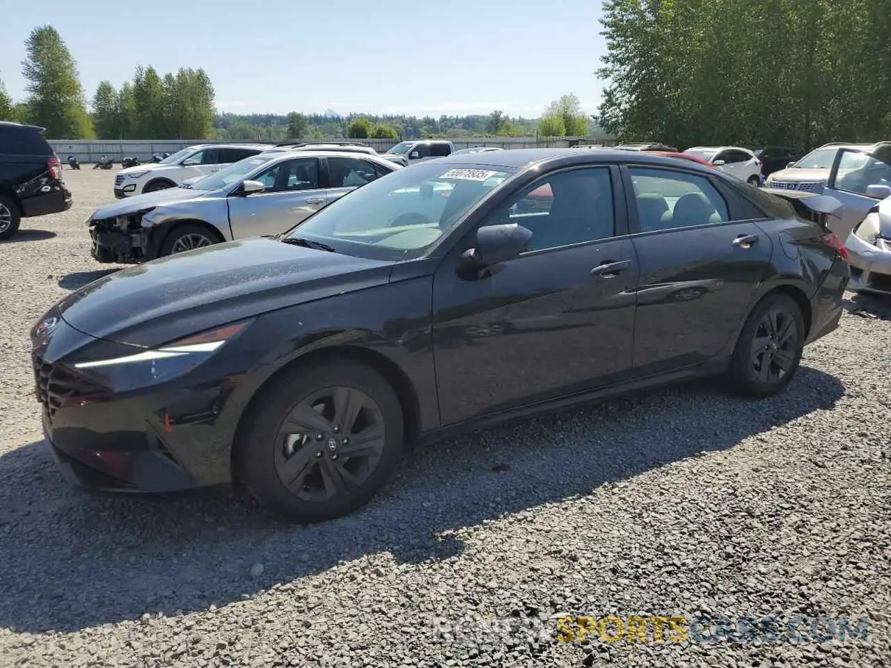 1 Photograph of a damaged car KMHLM4AG7NU243840 HYUNDAI ELANTRA 2022