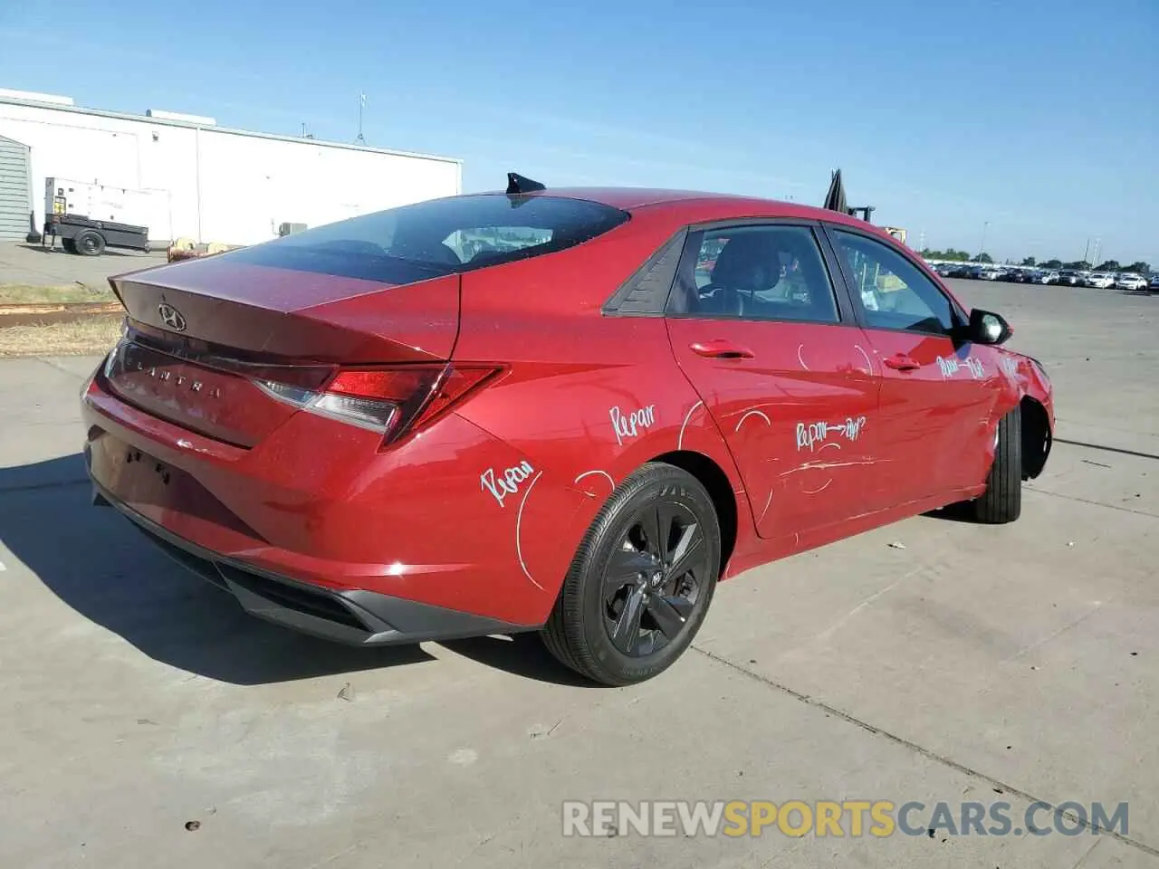 3 Photograph of a damaged car KMHLM4AG7NU307164 HYUNDAI ELANTRA 2022
