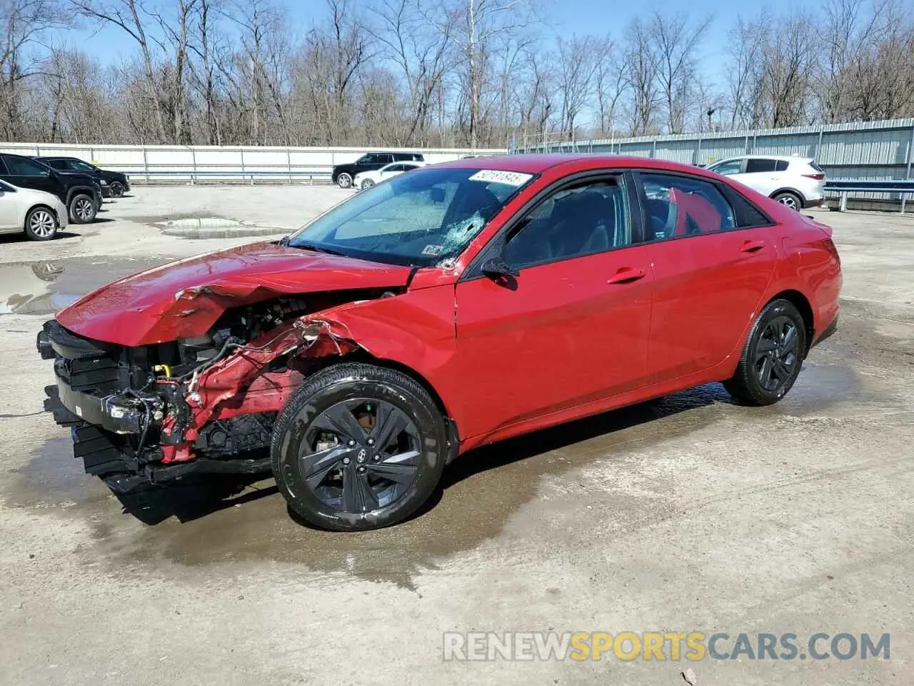 1 Photograph of a damaged car KMHLM4AG8NU332901 HYUNDAI ELANTRA 2022