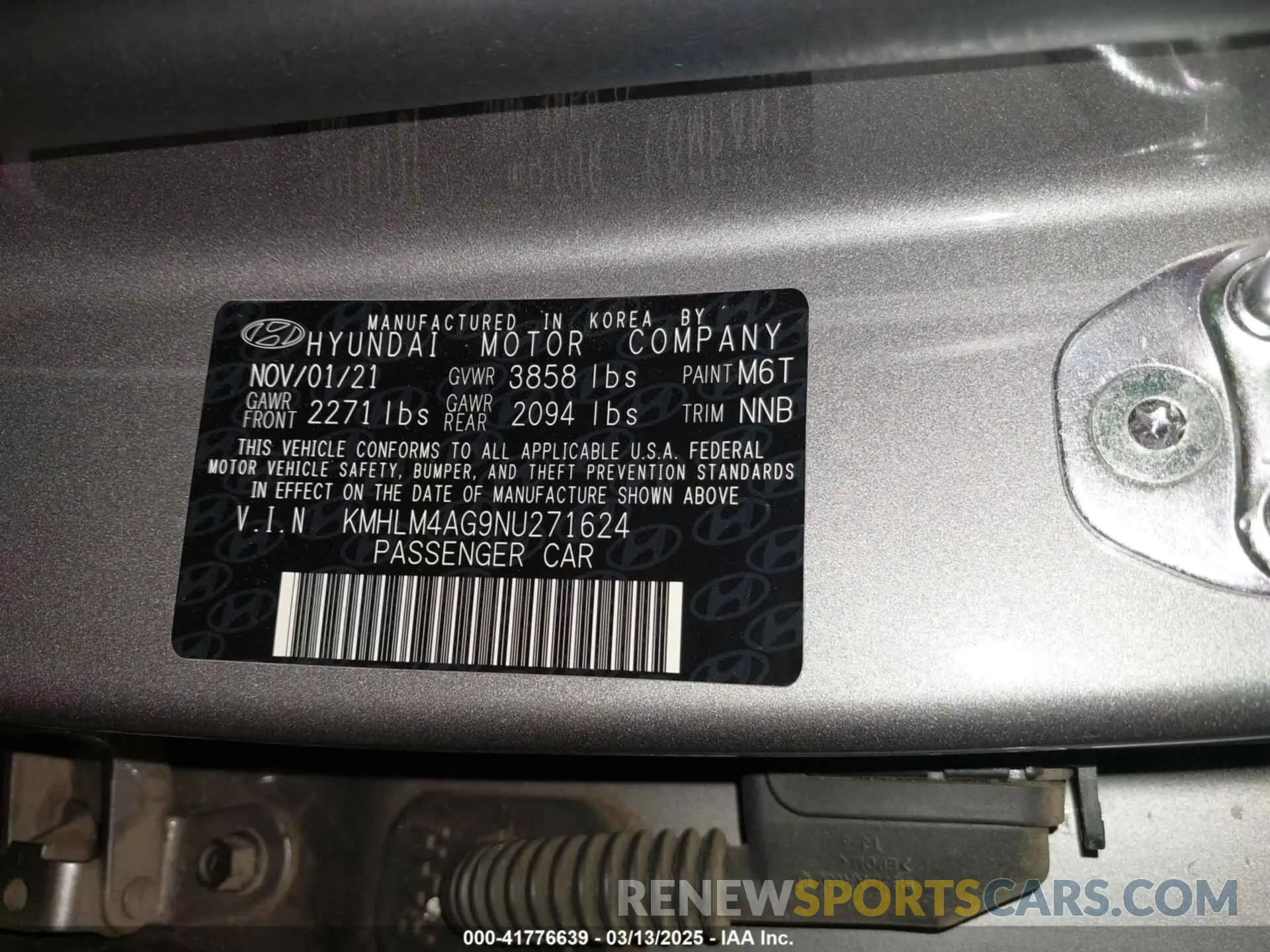 9 Photograph of a damaged car KMHLM4AG9NU271624 HYUNDAI ELANTRA 2022